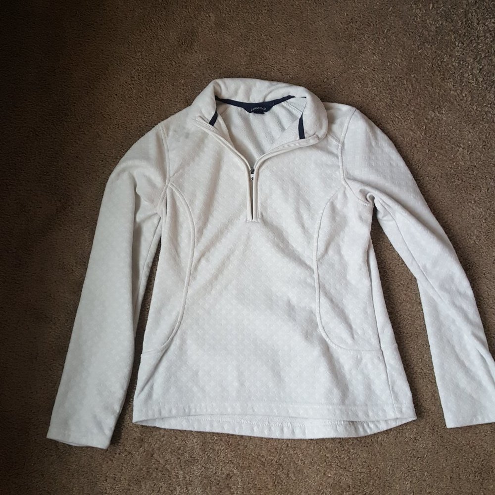 White Quarter Zip Fleece